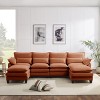 MYINDA 124'' Modern Velvet U-Shaped Sofa, 4-Seater Combo Sofa with Removable Legs for Living Room - 2 of 4