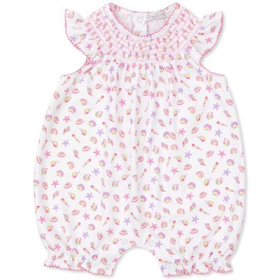 Girl Seashell Magic Short Smocked Playsuit - kissy kissy
