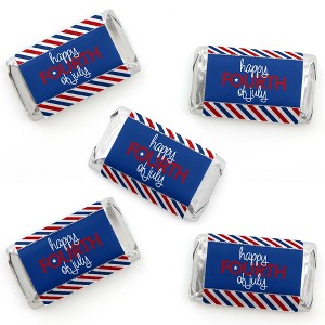 Big Dot of Happiness 4th of July - Mini Candy Bar Wrapper Stickers - Independence Day Small Favors - 40 Count - 1 of 4