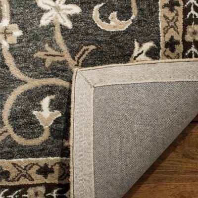 Bella 8' x 10' Grey and Taupe Hand-Tufted Wool Area Rug