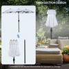 PAGED 15FT Rectangle Patio Umbrella Double Sided Outdoor Market Umbrella with Crank, Base and 12 Ribs for Garden, Poolside - 2 of 4