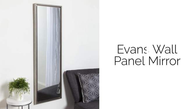 16&#34; x 48&#34; Evans Framed Wall Panel Mirror White - Kate and Laurel, 2 of 8, play video