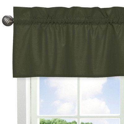 Hunter Green Microfiber Rod Pocket Window Valance, 54" x 15"