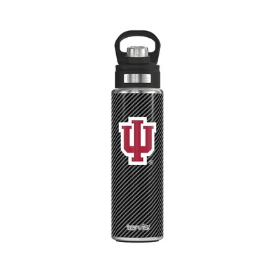 NCAA Indiana Hoosiers Carbon Fiber Wide Mouth Water Bottle - 24oz