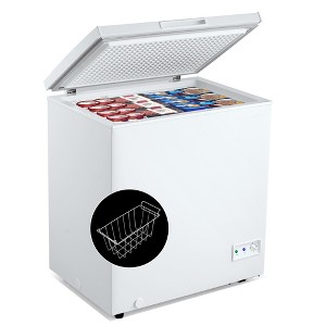 Costway 5 Cubic Feet Chest Freezer w/Removable Storage Basket Deep Freezer - 1 of 4