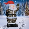 SEVOBAL Inflatable Holiday Decorations Christmas Inflatables Outdoor Decorations Santa Claus Wearing Camouflage, Multicolored, 51.3"*35.5"*98.5" - 4 of 4