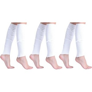 Leg Warmers for Women 3 Pairs Soft Slouchy Retro Knee-High or Scrunched Down Warm and Breathable - 1 of 4