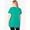 Woman Within Plus Size Perfect Short-Sleeve Scoop-Neck Henley Tunic - 3 of 4