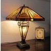 Chloe Lighting Innes 3 Light Mission Double Lit Table Lamp 16 Inch Shade - 2 of 3