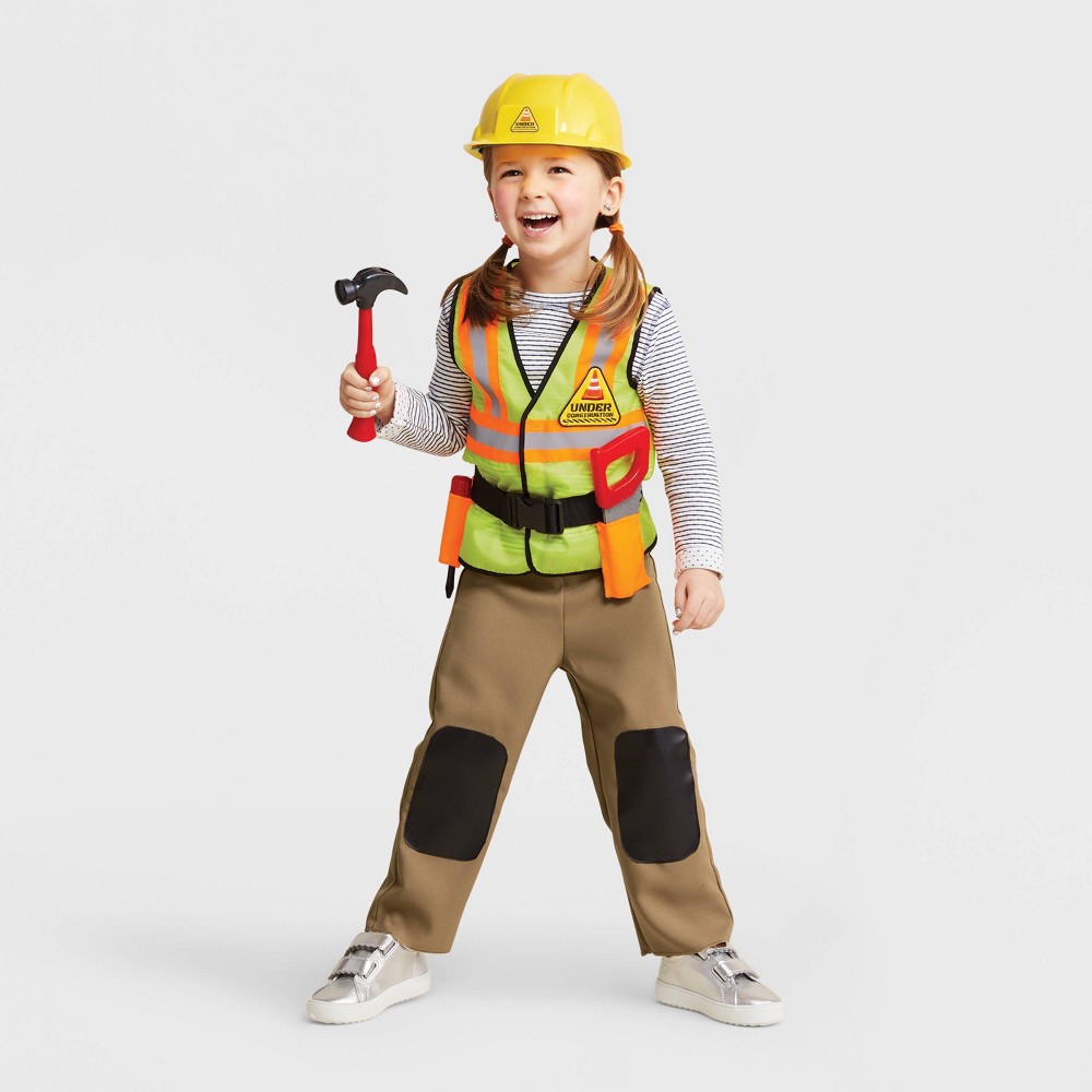 Baby girl construction store outfit