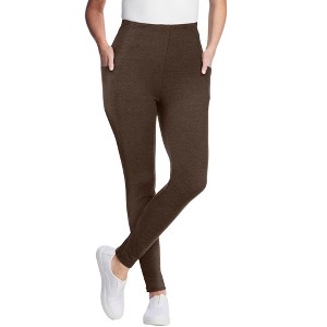 Woman Within Women's Plus Size Petite Pocket Legging - 1 of 4