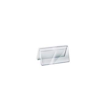 Azar Displays L-Shaped Sign Holders Clear Acrylic 10/Pack (112703)