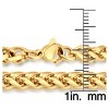 Men's Gold Plated Stainless Steel Spiga Chain Necklace (6mm) - Gold (24") - 3 of 3