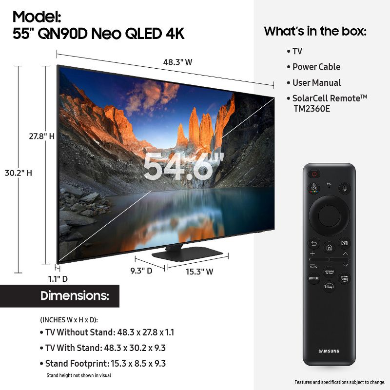 Samsung QN55QN90DA 55" 4K Neo QLED Smart TV (2024), 4 of 13