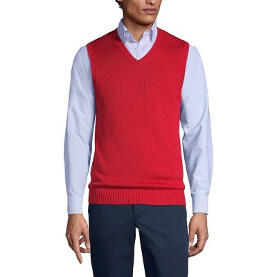 Lands' End School Uniform Men's Cotton Modal Sweater Vest