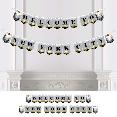 Big Dot of Happiness NYC Cityscape - New York City Party Bunting Banner - Party Decorations - Welcome to New York City