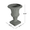 Christopher Knight Home Elyra Outdoor Mid-Century Modern Handcrafted Garden Urn, Gray - 3 of 4