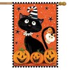 Briarwood Lane House Flag 40x28 For Outdoor Black Kitty Halloween For Halloween House Flag - 2 of 4