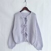 Clearlove Women Tie Front Knit Cardigan Sweater Long Sleeve Open Front Knit Shirt Top Fall Oversized Knitwear Outwear - 4 of 4