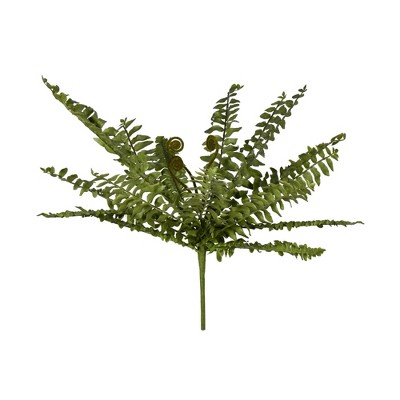 Vickerman 15" Artificial Green Boston Fern Bush.