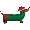 Gemmy Christmas Inflatable Dachshund Dog with Green Sweater, 2 ft Tall, Multi - 4 of 4