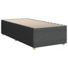 vidaXL Twin Upholstered Bed Frame - Dark Gray Fabric Slatted Mattress Base, 74.8" x 39.4", Modern Platform Bedstead - 2 of 4