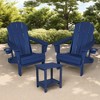 FURNIinspire Patio Seating Sets Folding Adirondack Chairs With Side Table, 3-Piece Rocking Chairs Set With Wood Texture, Blue, 30“*28”*35“ - 2 of 4