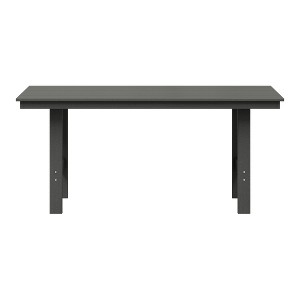 WestinTrends Ashore Outdoor Modern HDPE 66" Wide Rectangle Patio Dining Table for 6 - 1 of 4