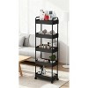 GustoWave Rolling 5-Tier Narrow Serving Cart with Casters & Handle, Multi-Functional Storage Cart for Kitchen, Bath, Living Room, 40x22x114.5cm - 3 of 3