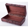 Vintiquewise Pirate Style Cherry Vintage Wooden Luggage with X Design - image 3 of 4