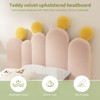 Docred Boucle bed frame Child Wood Upholstered Bed Frame with Adjustable Headboard Standard Crib Size Toddler Fabric Modern Platform Bed - 4 of 4