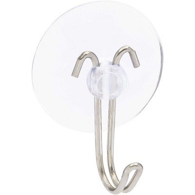 Clear Heavy Duty PVC Suction Cup Hooks, 100 Pack