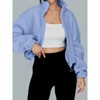 Women's Zip Up Oversized Fleece Jackets and Long Sleeve Crop Sweatshirts for Winter and Fall Outfits - 4 of 4