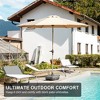 XINGHANZHENXUAN 9FT Patio Umbrella, Outdoor Table Umbrella with Push Button Tilt, Crank and 8 Sturdy Ribs for Garden, Deck, Backyard, Pool - 2 of 4