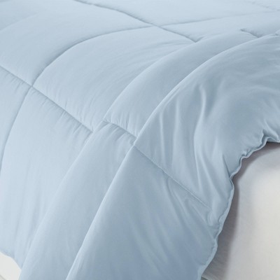 Twin Light Blue Microfiber Bed in a Bag Set