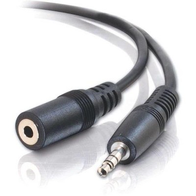 C2G 6ft 3.5mm M/F Stereo Audio Extension Cable - Mini-phone Male - Mini-phone Female Audio - 6ft - Black