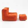 GustoWave Fluffy Bean Bag Chair, Comfortable Bean Bag, Super Soft Lazy Sofa Chair with Memory Foam and Ottoman - 4 of 4