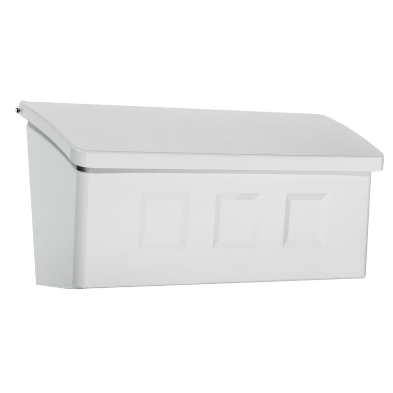 Architectural Mailboxes Wayland Contemporary Galvanized Steel Wall Mount White Mailbox, 1 of 7