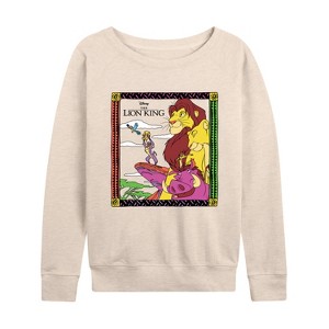Women's - Disney - The Lion King Lightweight French Terry Wide Neck Long Sleeve Shirt - 1 of 4