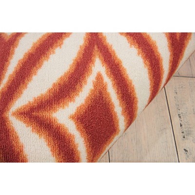 Campari Diamond 5' x 7' Tufted Silk Blend Indoor/Outdoor Rug