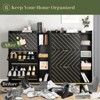 TIRAMISUBEST Shoe Cabinet with 3 Flip Drawers & Open Shelves - Black Mobile File Cabinet - 3 of 4