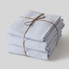 Fabdreams 100% Organic Linen 3-Piece Sheet Set- Stonewashed Finish - 3 of 4