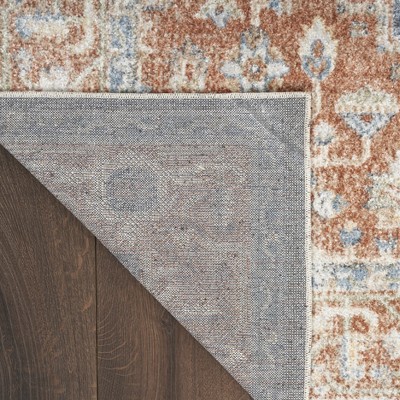 Vintage Persian Denim Multi 5' x 7' Flatweave Washable Area Rug