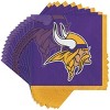 48ct Minnesota Vikings Football Beverage Napkins: NFL Team Logo, Purple, Super Bowl Party Supplies, Disposable, 5"x5" - 2 of 3