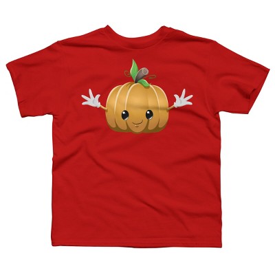 Boy's Design By Humans Halloween Pumpkin Monster 6 By LironPeer T-Shirt