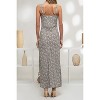 August Sky Women's V-neckline Sleeveless Ditsy Floral Midi Dress - 2 of 4