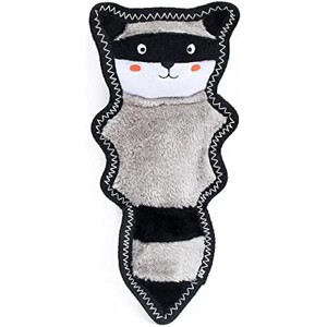 ZippyPaws Z-Stitch Skinny Peltz - No Stuffing Dog Toy, Squeaky Pet Toy, Soft Plush Unstuffed Chew Toys - Raccoon, 12.5" - 1 of 1