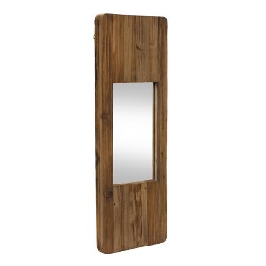 Rustic Wooden Wall Mirror 29"H - 1 of 2