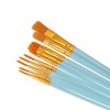 Unique Bargains Paint Brush Setfor Oil Paints Nylon Bristles with Aluminum Collar and Plastic Handle 10 Pcs - 3 of 3