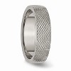 Black Bow Jewelry Titanium 6mm Crisscross Textured Standard Fit Band - 4 of 4